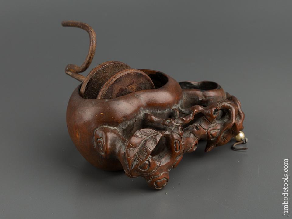 Lovely Japanese Ink Line Sumitsubo with Leaf Design - 77820U