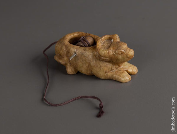 Lovely Figural Japanese Ram Ink Line Sumitsubo - 77827U