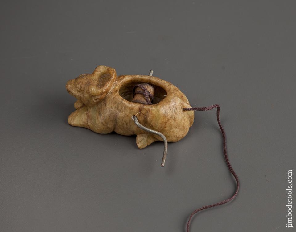 Lovely Figural Japanese Ram Ink Line Sumitsubo - 77827U