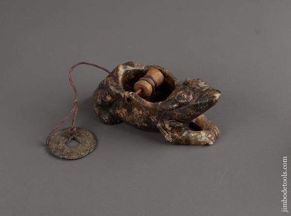Terrific Toad Japanese Soap Stone Ink Line Sumitsubo - 77829U