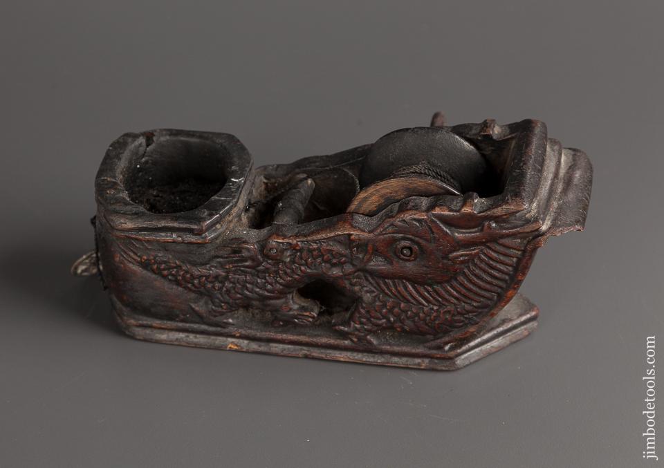 Lovely Figural Dragon Japanese Sumitsubo Ink Line - 77831