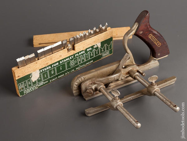 Good User STANLEY No. 50 Light Combination Plane with 16 Cutters and 2 Stops - 77856
