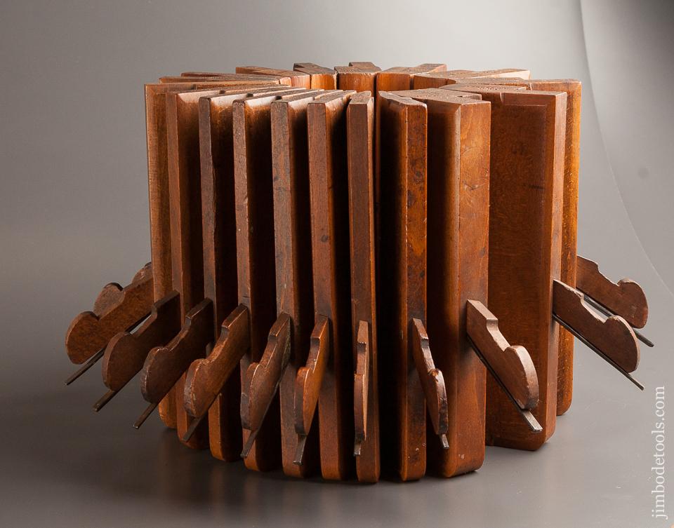 Complete SKEWED Set of 18 MOSELEY Hollows & Rounds Moulding Planes circa 1862-80 London EVENS - 77860