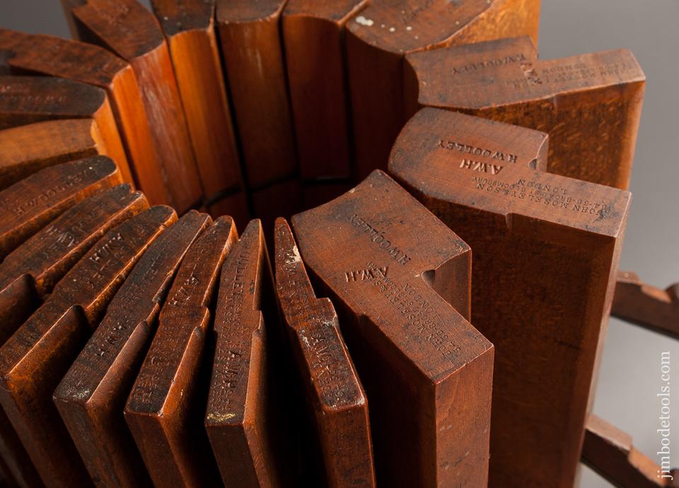 Complete SKEWED Set of 18 MOSELEY Hollows & Rounds Moulding Planes circa 1862-80 London EVENS - 77860