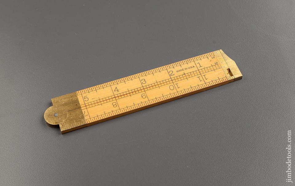 Mint One Foot Two Fold STANLEY NO. 36 1/2 Boxwood and Brass Carpenter's Caliper Rule - 77862R