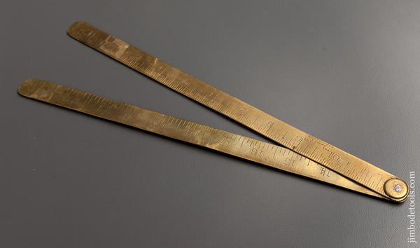 Early I&D SMALLWOOD Two Foot Folding Brass Blacksmith's Rule - 77878R