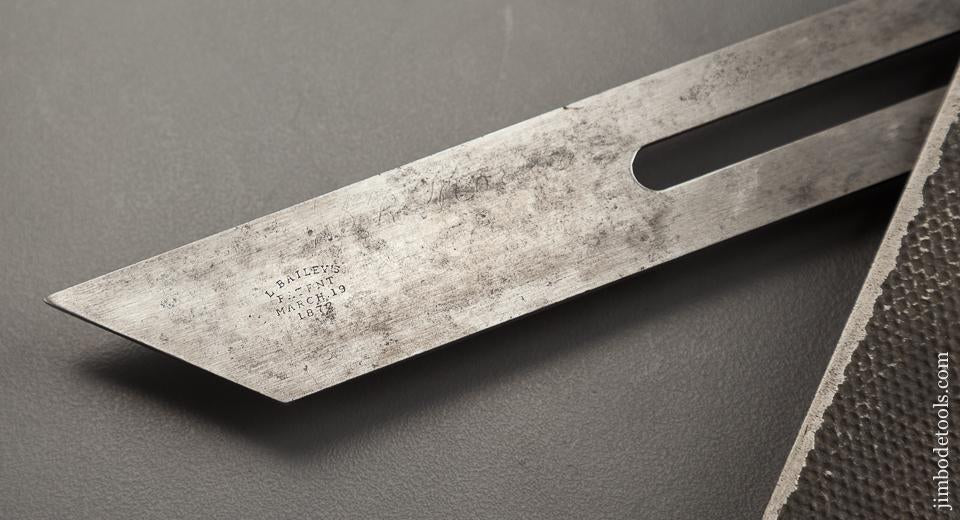 Rare & Fine! 8 inch BAILEY Patent March 19, 1872 Steel Bevel - 77902R