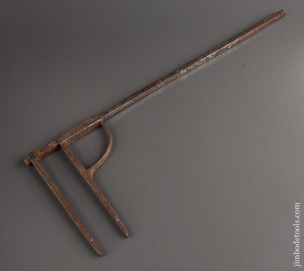 Early Hand-Stamped 22x7 inch Iron Log Caliper - 77916R