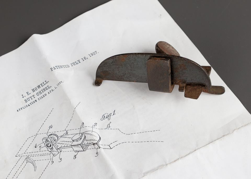 Rare! HOWELL'S Patent July 16, 1907 Butt Chisel - 77922R