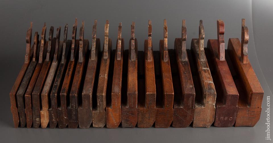 Complete Harlequin Set of 18 Hollows & Rounds Moulding Planes - 77927