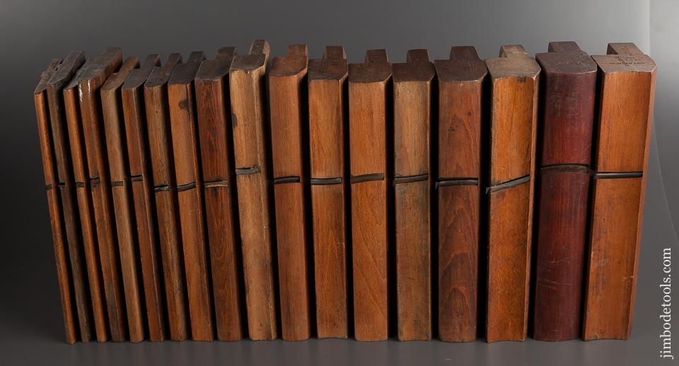 Complete Harlequin Set of 18 Hollows & Rounds Moulding Planes - 77927