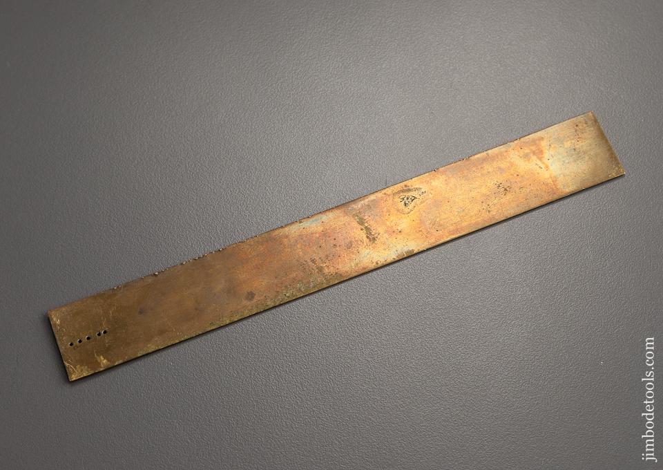RARE November 17, 1891 Patent Six inch Brass THE COMBINATION RULE, SQUARE, & COMPASS - 77943 