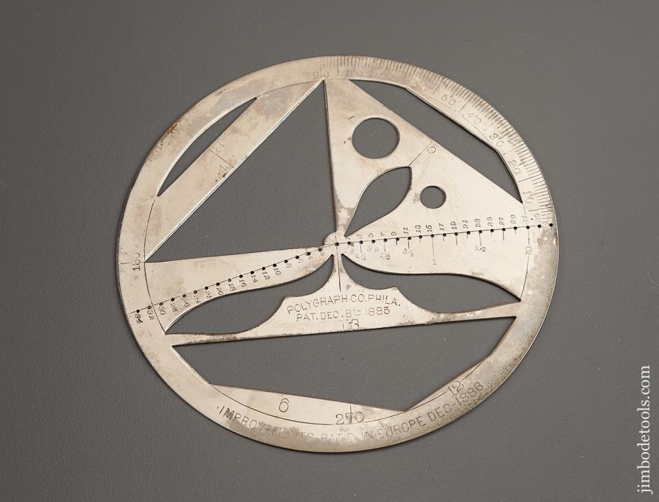 Patented POLYGRAPH CO Layout Tool RARE German Silver Example! - 77944