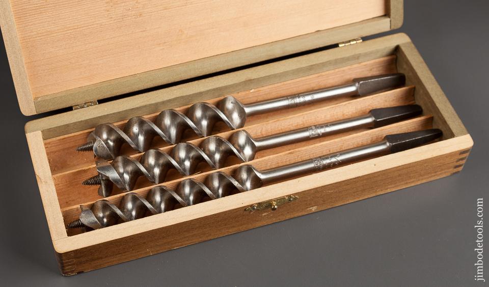 Complete Set of 13 RUSSELL JENNINGS Auger Bits in Original 3 Tiered Box and Shipping Box - 77946