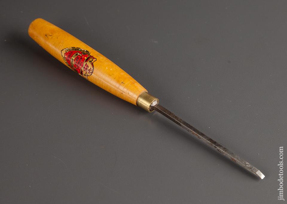 1/8 x 9 1/2 inch WORLD'S BEST Boxwood Handled Chisel with Decal - 77955