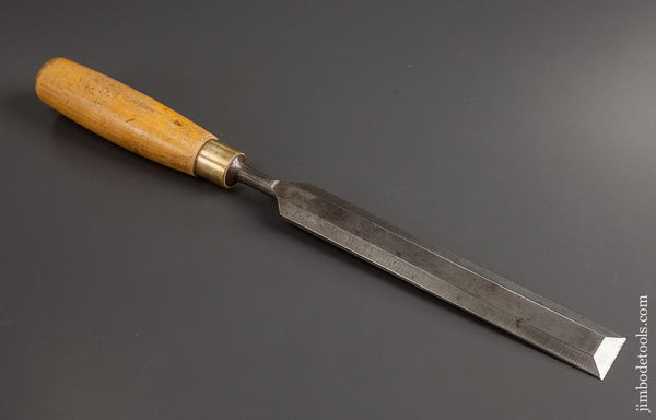 Long Thin MARPLES 1 1/4 x 16 inch English Boxwood Handled Paring Chisel - 77961