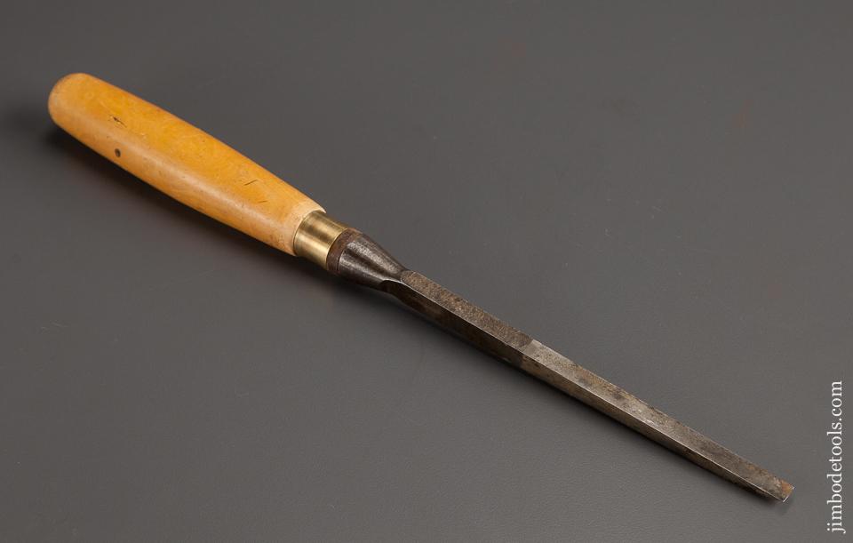 FINE 1/4 x 12 1/2 inch I. SORBY Boxwood Handled Mortise Chisel - 77608