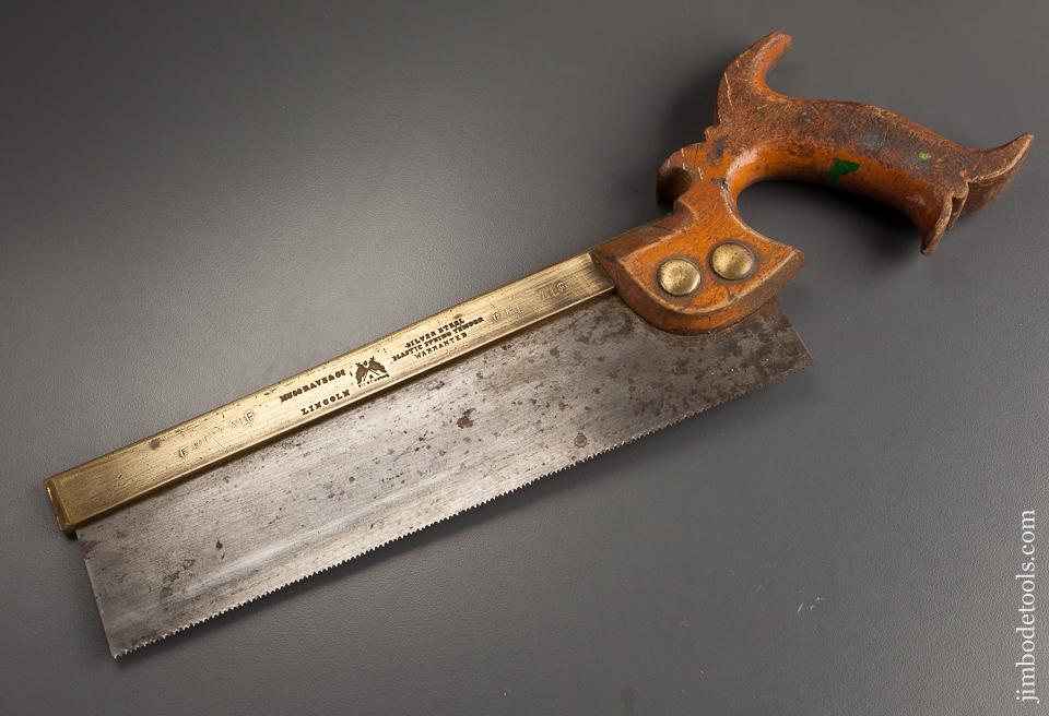 17 point 10 inch Crosscut MUSGRAVE & CO SHEFFIELD Brass Back Saw with Custom Wooden Case - 77984