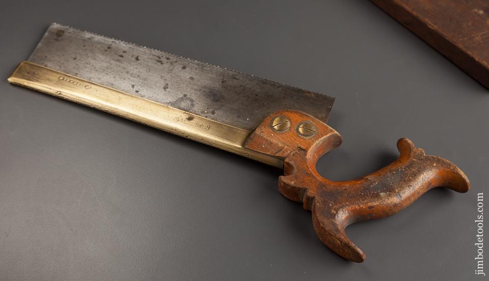 17 point 10 inch Crosscut MUSGRAVE & CO SHEFFIELD Brass Back Saw with Custom Wooden Case - 77984