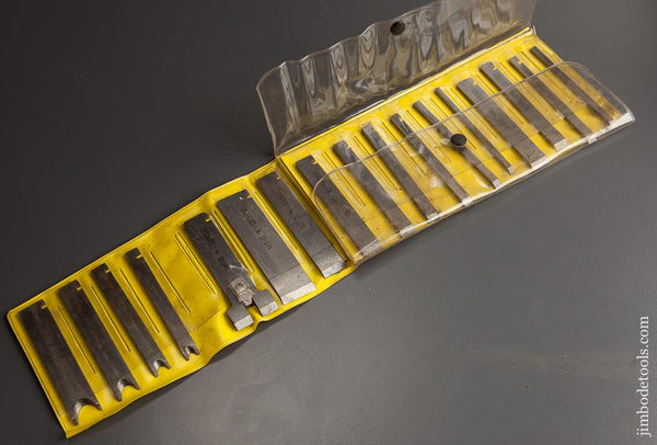 17 STANLEY Plow Plough Plane Irons in Original Case - 78005