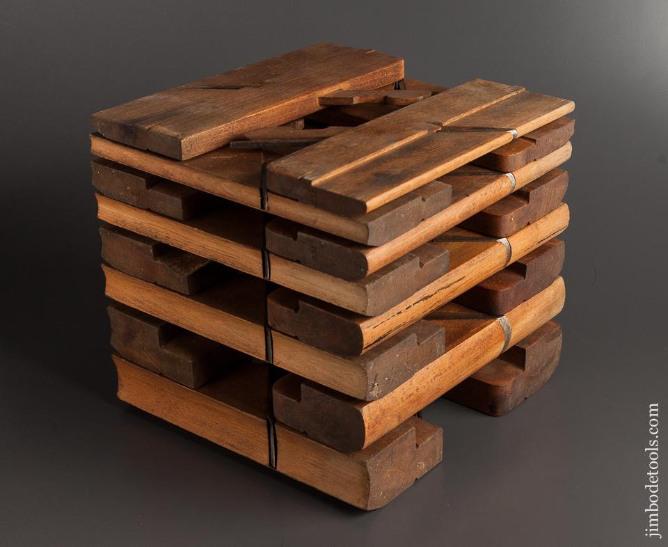Fantastic CRISP Set of 16 J. DENISON Hollows & Rounds Molding Planes circa 1840-76 Saybrook, CT - 78009