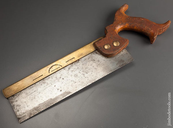 16 point 10 inch Crosscut ELSWORTH SHEFFIELD brass Back Saw FINE - 78016