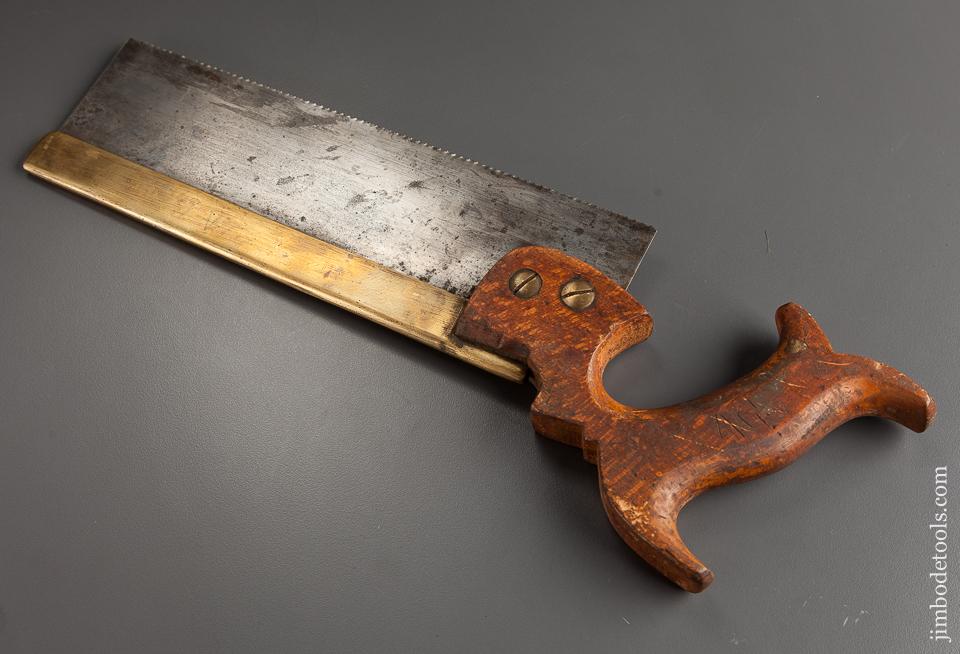 16 point 10 inch Crosscut ELSWORTH SHEFFIELD brass Back Saw FINE - 78016