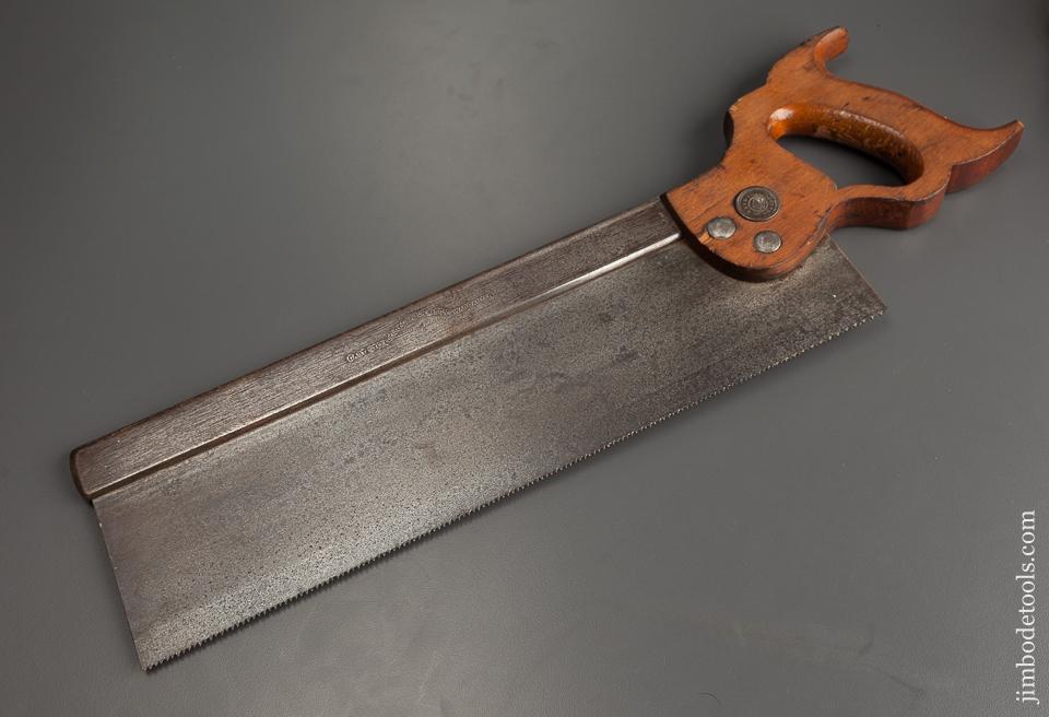 JUST SHARPENED 12 point 14 inch Crosscut DISSTON No. 4 Back Saw - 78017