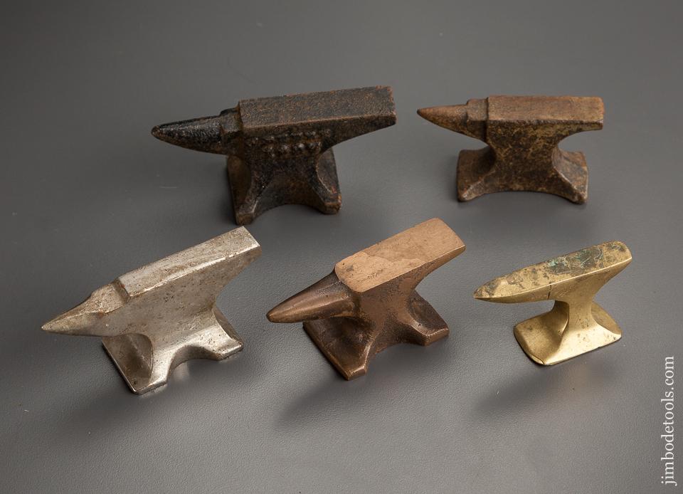 3 Brass and 2 Iron Anvils - 78053R