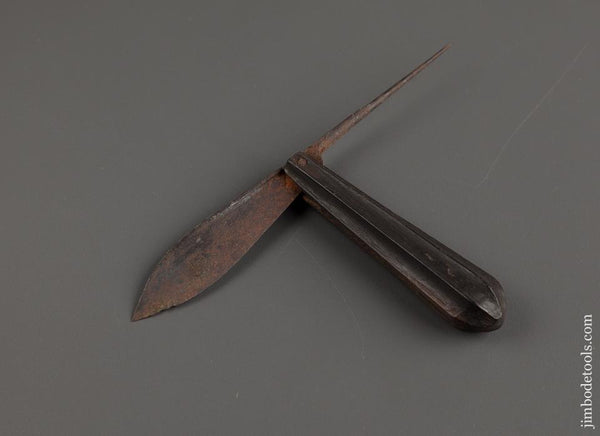 Fancy Ebony Patch Knife with Flash Hole Pick - 78058R