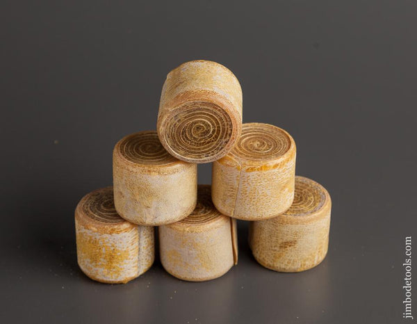 Six GARLAND or CHICAGO RAWHIDE No. 3 Faces, Inserts for Leather Hammer in Box - 78072