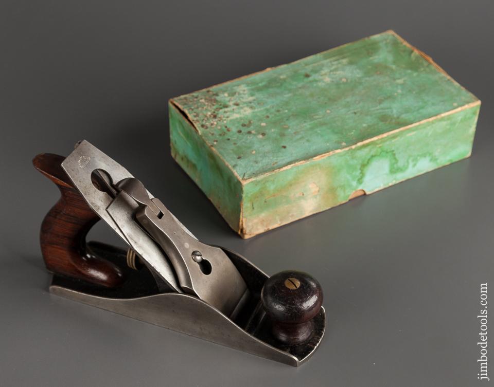 Superb STANLEY No. 4 Smooth Plane Type 5 circa 1885-88 NEAR MINT in Original Green Box! - 78092