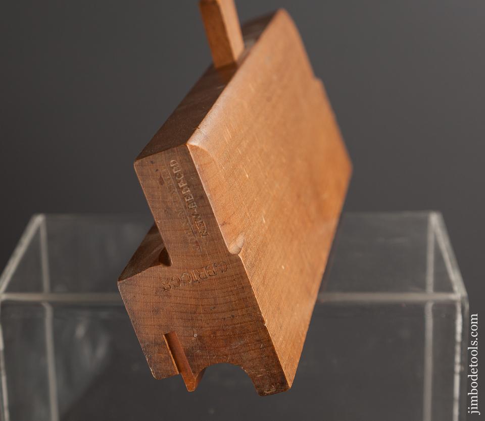 7/8 inch JOHN M TABER NEW BEDFORD MA Side Bead Molding Plane circa 1820-72 EXTRA FINE - 78117