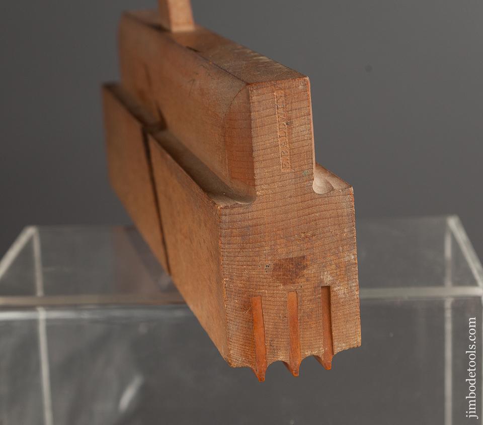 UNUSED 3/8 inch E. BALDWIN Double Bead Molding Plane circa 1807-29 MINT - 78140RU