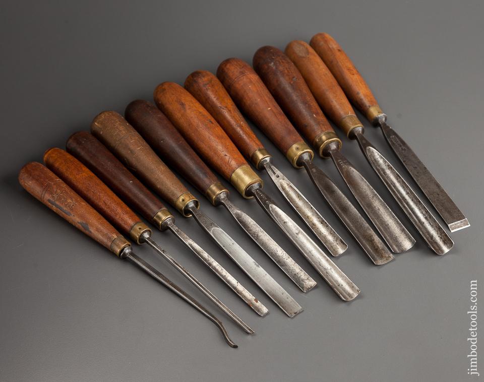 Set of Eleven ADDIS Carving Chisels and Gouges - 78163