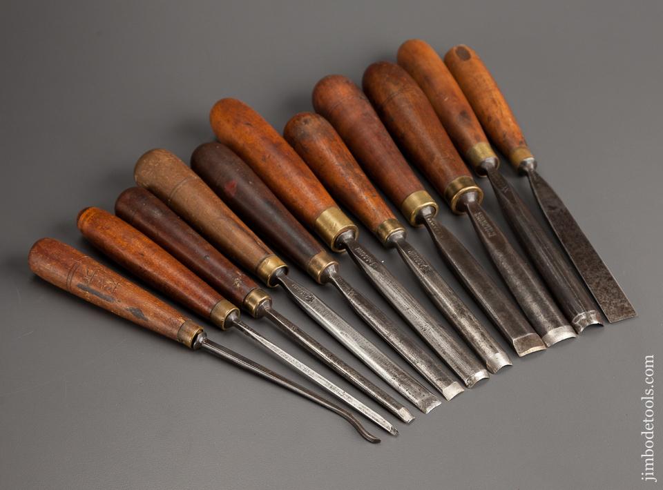Set of Eleven ADDIS Carving Chisels and Gouges - 78163