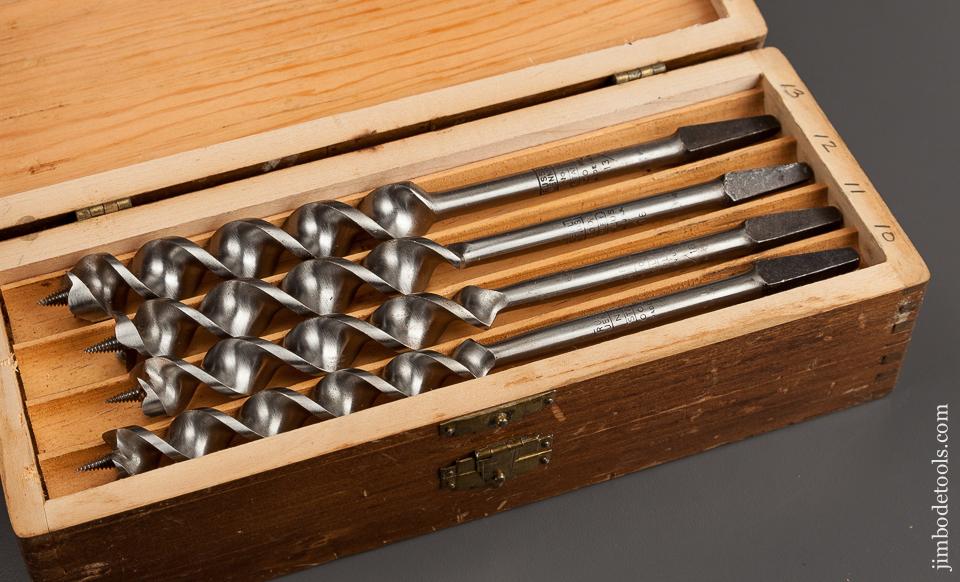 Complete Set of 13 RUSSELL JENNINGS Auger Bits in Original 3 Tiered Box - 78164