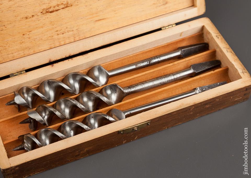 Complete Set of 13 RUSSELL JENNINGS Auger Bits in Original 3 Tiered Box - 78164
