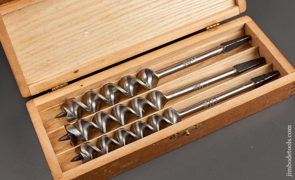 Complete Set of 13 RUSSELL JENNINGS Auger Bits in Original 3 Tiered Box - 78165