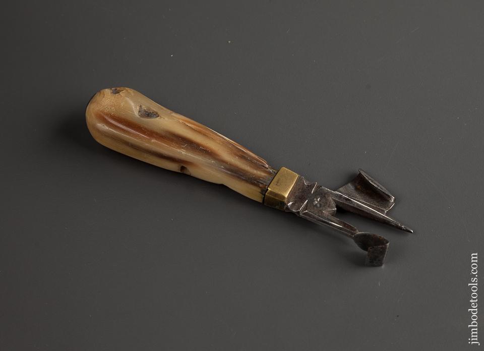 Stunning 5 3/4 inch Horn Handled Race Knife - 78227R