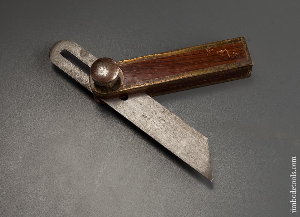 Near Mint GOODELL-PRATT Rosewood and Brass Bevel Gauge - 78230R