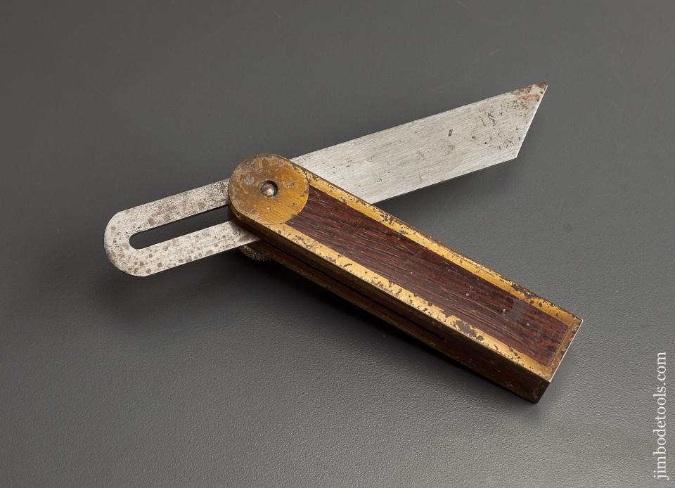 Near Mint GOODELL-PRATT Rosewood and Brass Bevel Gauge - 78230R