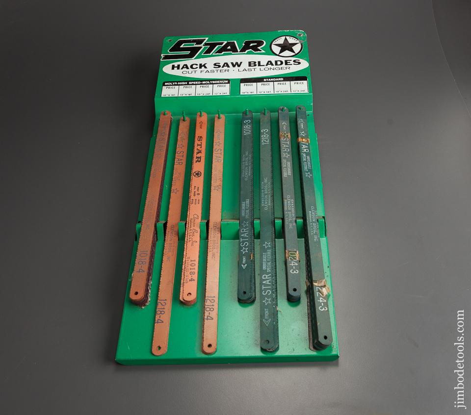 Extra-Fine Hardware Store Tin Sign Display for STAR Hack Saw Blades - 78242R
