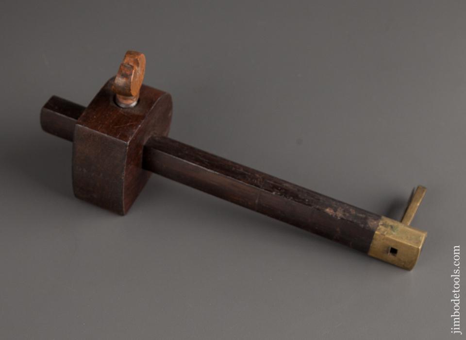 8 1/2 inch MOULSON BROS. Rosewood and Brass Slitting Gauge - 78248R