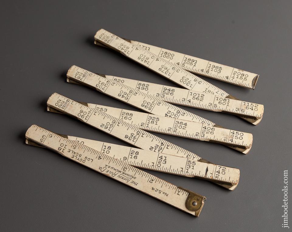 Rare! LUFKIN No. 524 Four Foot Hook Rule with DOYLE Log Scale - 78253R