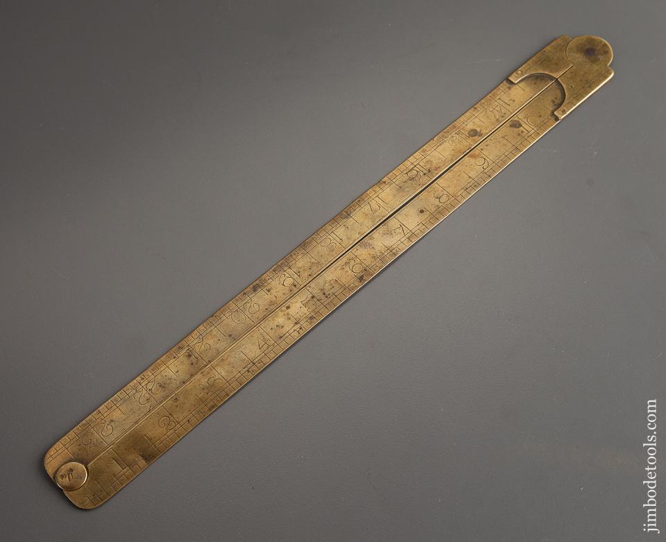 Rare T. BRADBURY Folding Two foot Brass Blacksmith's Rule - 78279R