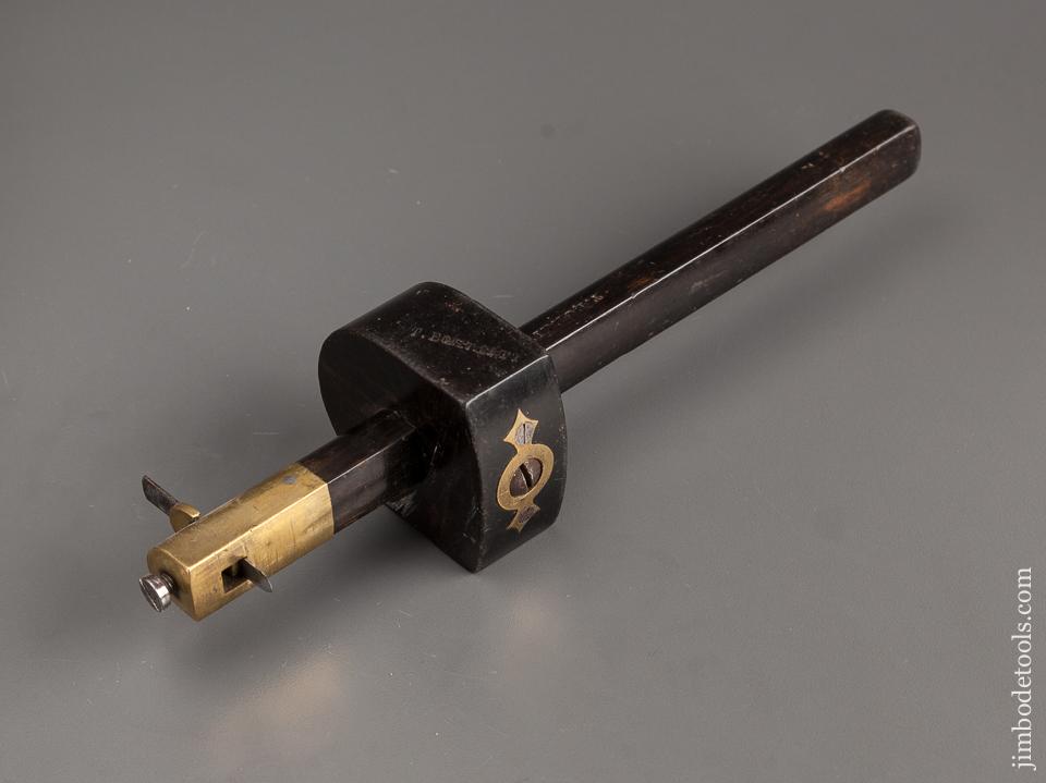 Extra-Fine MARPLES 10 1/4 inch Ebony and Brass Slitting Gauge - 78281R