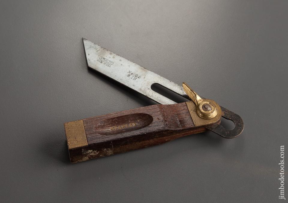 Extra Fine! Six inch STANLEY No. 25 Rosewood and Brass Bevel - 78292
