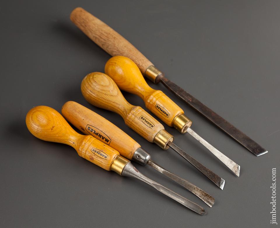 Five MARPLES Carving Chisels - 78293