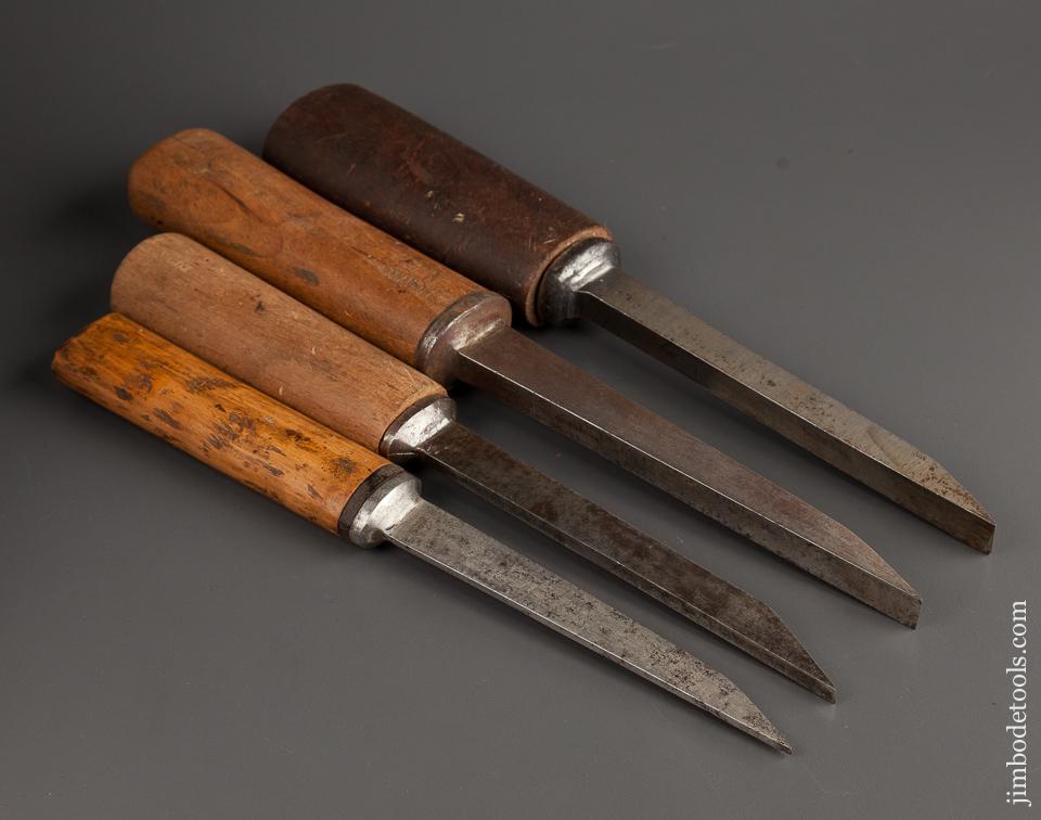 Good Working Set of Four Pig Sticker Mortise Chisels - 78518